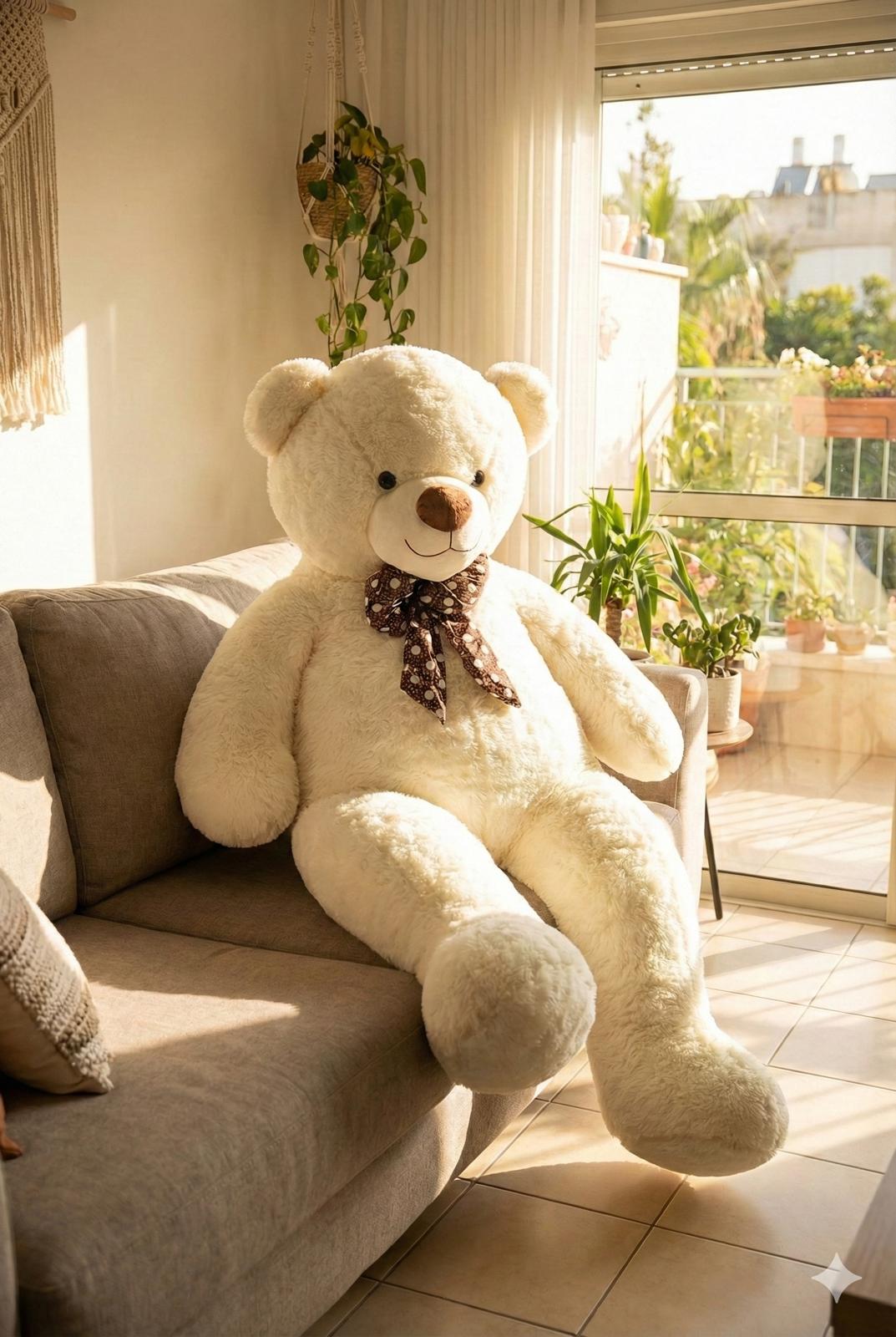 דובי ענק מטר וחצי XXL – צבע שמנת שמן